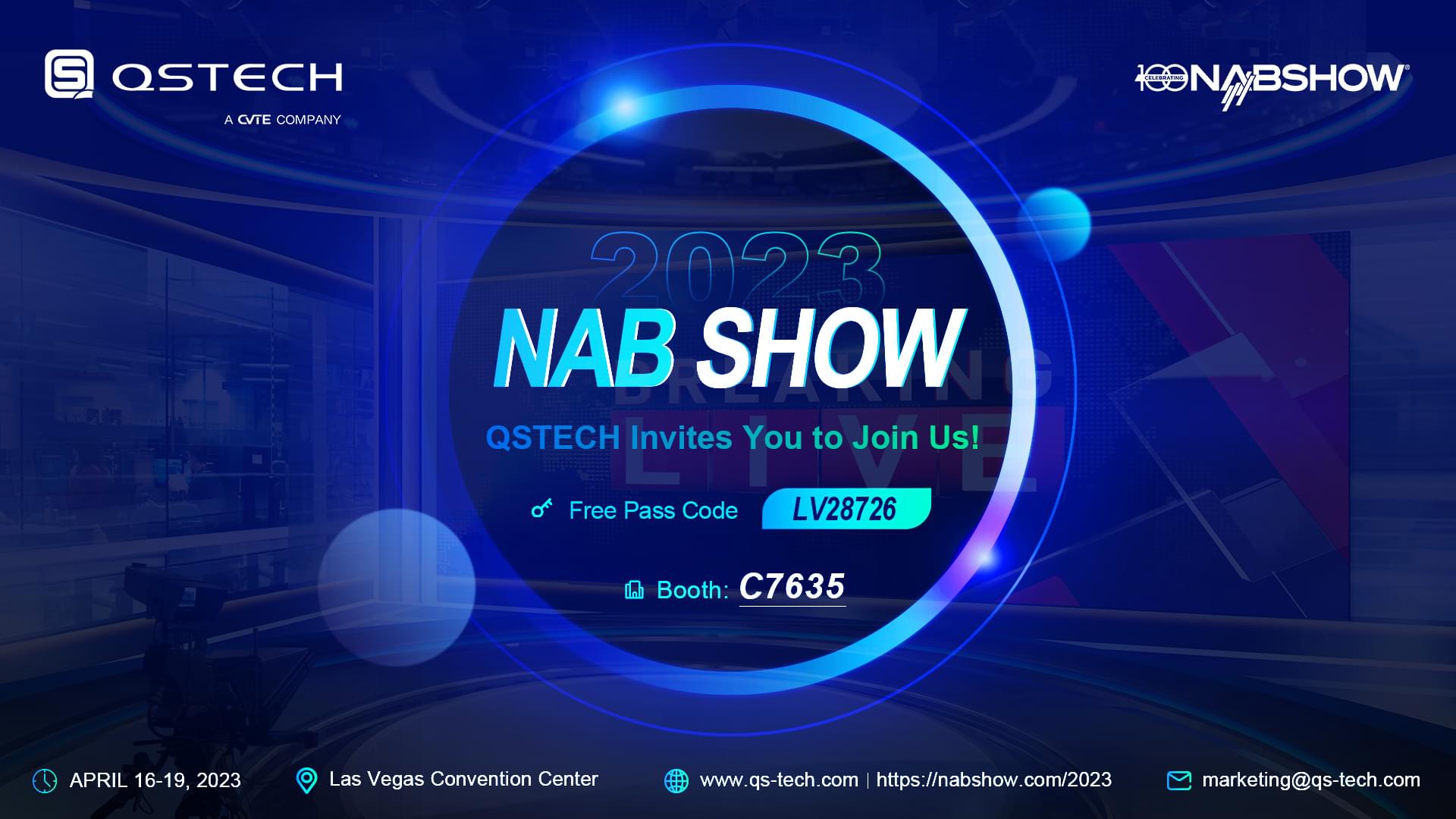 Visitez-nous au NAB Show 2023 - INVITATION